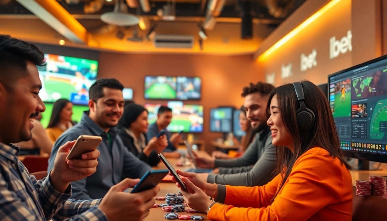 Engaging online betting scene with F8BET branding and players in action.