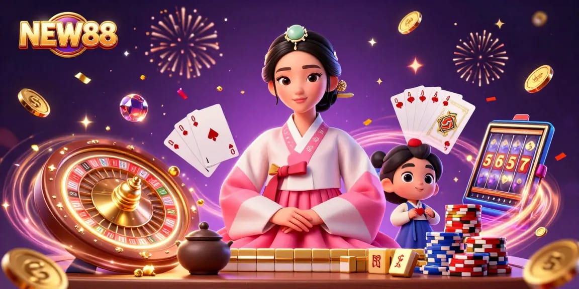 Experience the thrill of NEW88 with dynamic casino elements like roulette and poker.