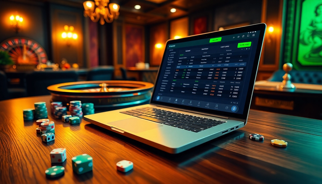 Engaging online sports betting interface for สมัครแทงบอล, highlighting modern features and vibrant casino elements.