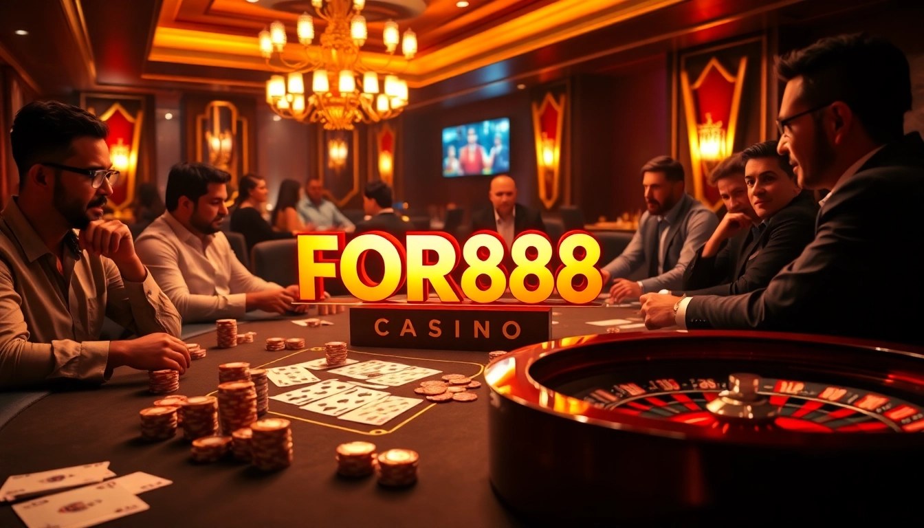 Experience the excitement of betting at for88 casino with colorful poker chips and engaging gameplay.