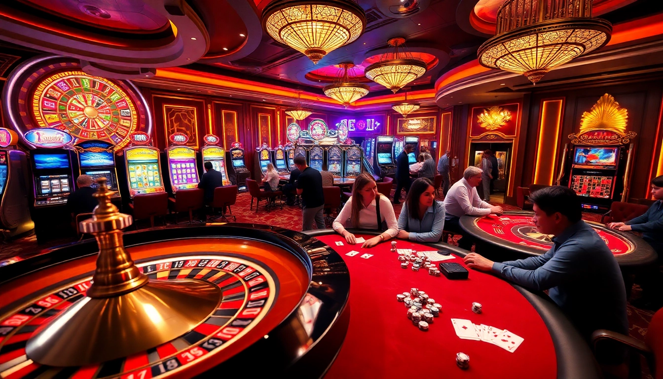 Engaged players enjoying casino games at 88I, showcasing the excitement of gambling.