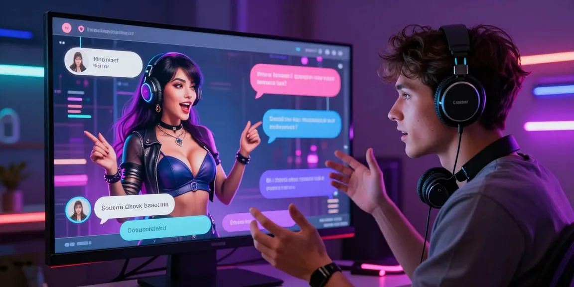 Engaging character ai nsfw chat interaction showcasing playful banter and vibrant digital atmosphere