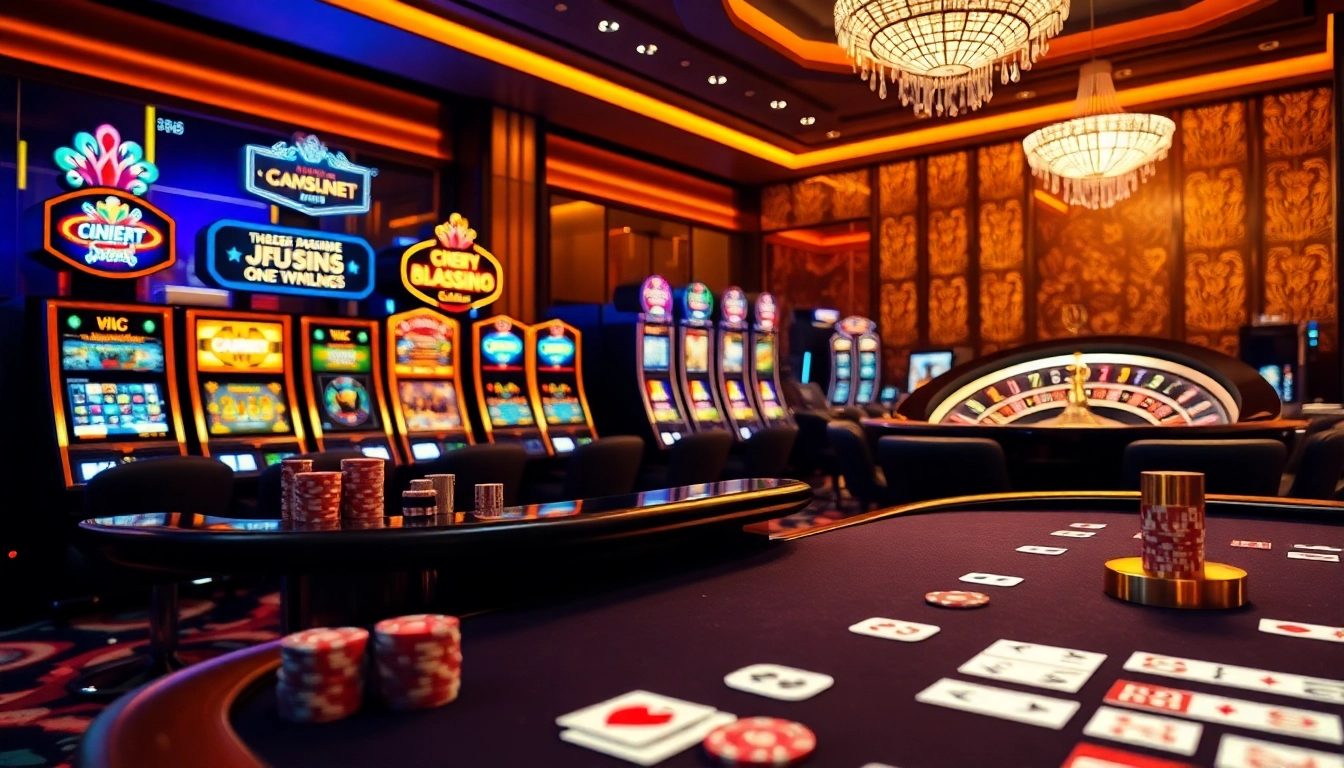 Engaging poker scene showcasing JILI gaming action with vibrant slot machines and roulette.