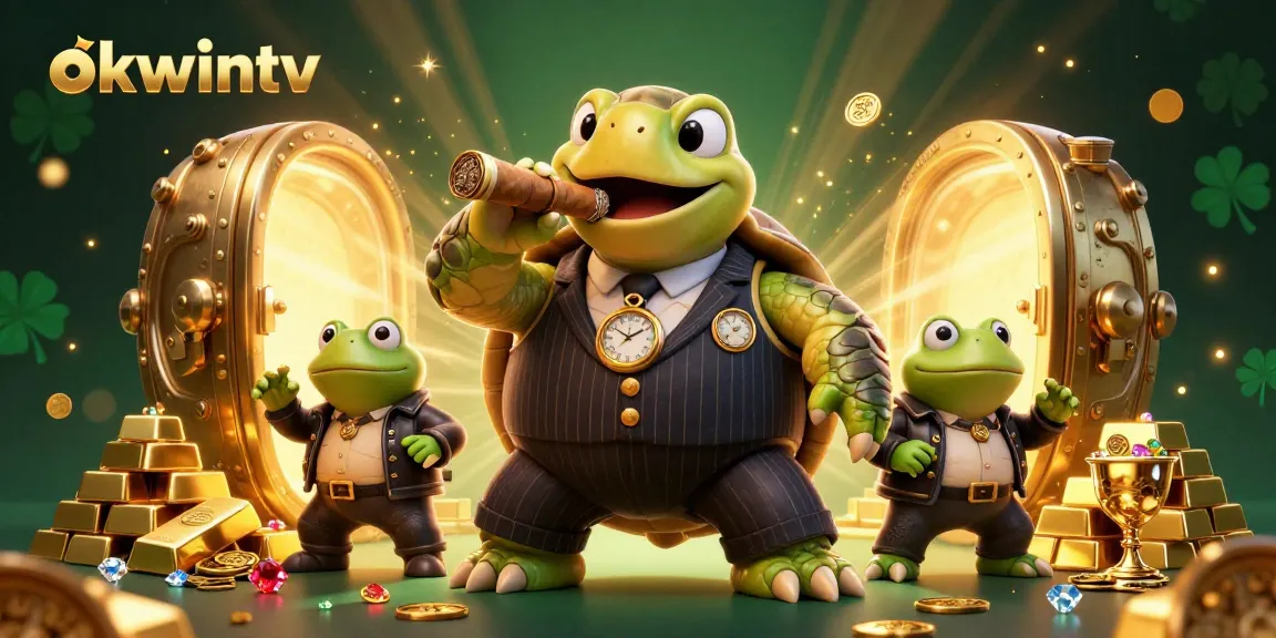 Experience thrilling betting with okwintv in a vibrant 3D casino scene filled with wealth and excitement.