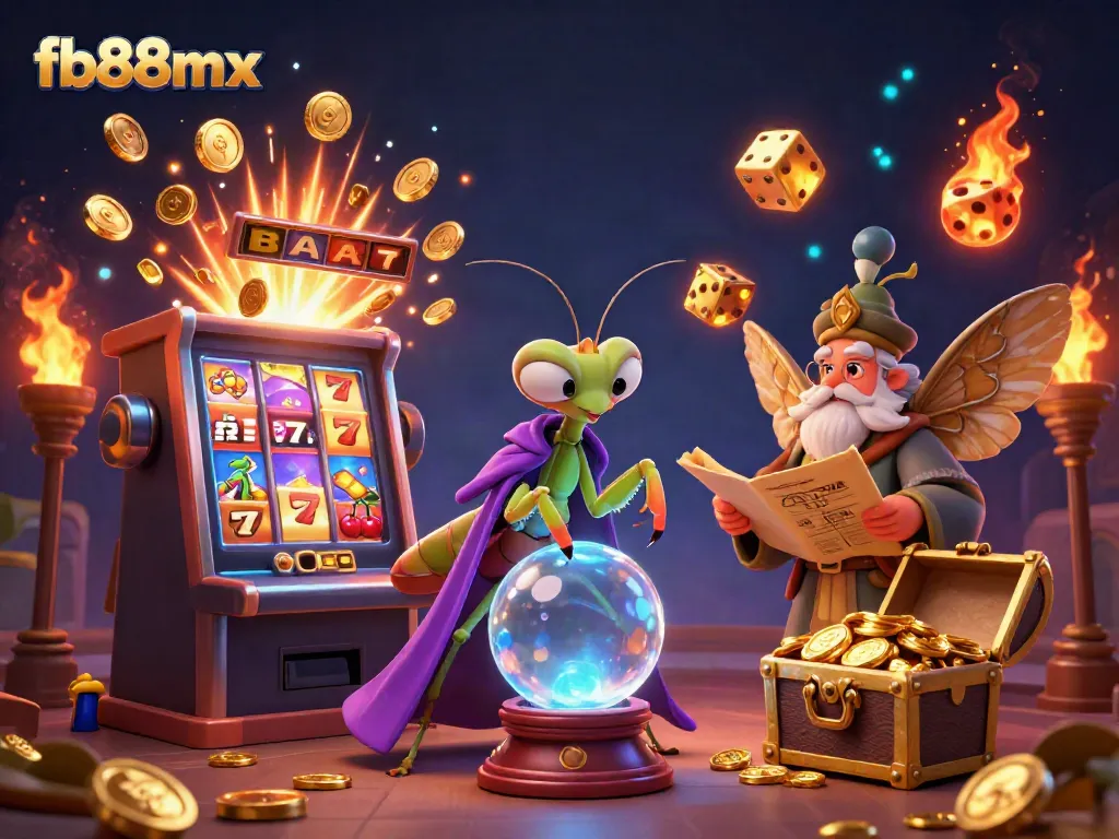 Experience thrilling gameplay with fb88mx's vibrant casino scene featuring fortune teller elements.