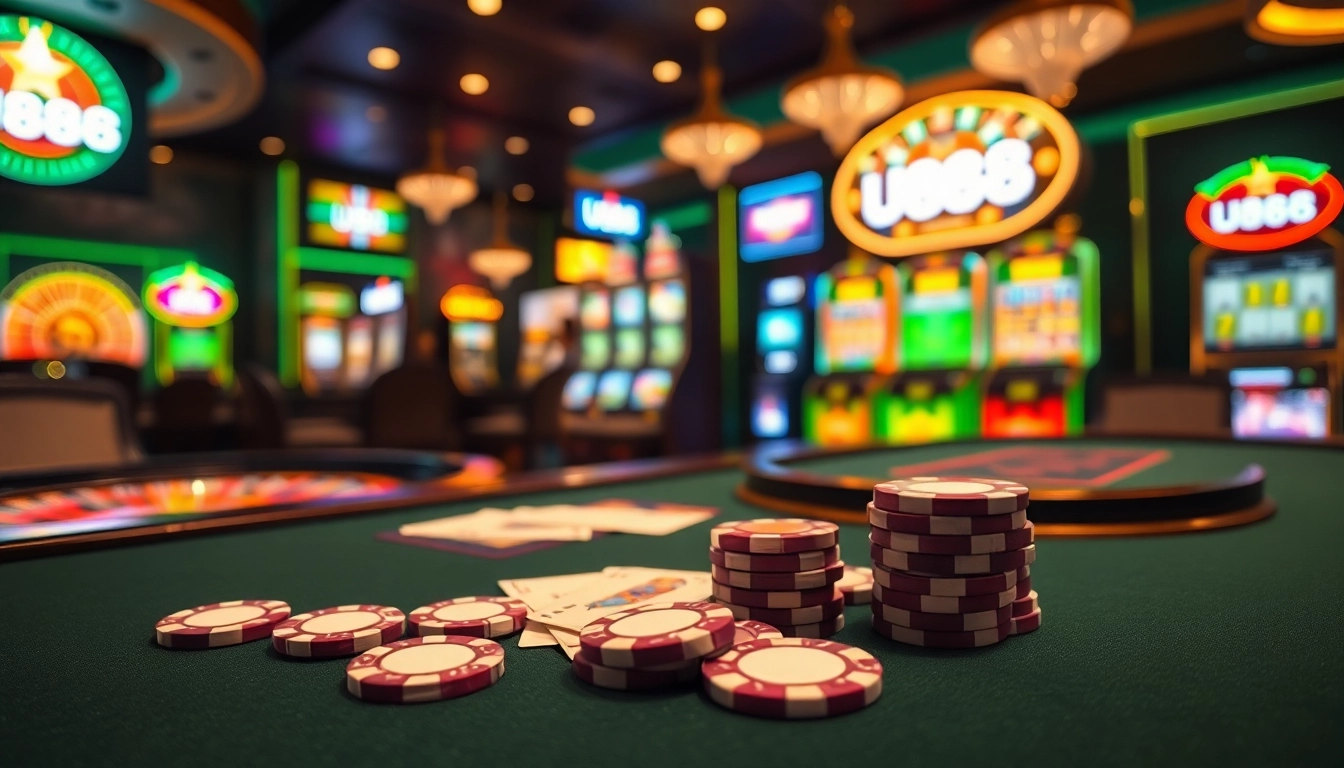 Experience the thrill of u888 with vibrant casino gaming elements.