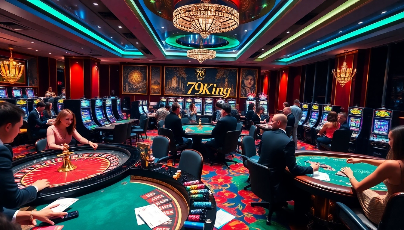 Players enjoying various casino games at 79 King, reflecting a vibrant gambling atmosphere