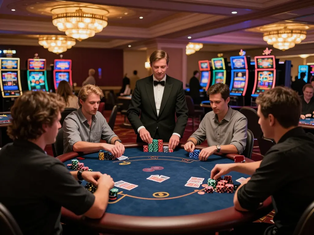 Experience exciting cs88 vip gameplay at a vibrant casino with engaged players and luxurious surroundings.