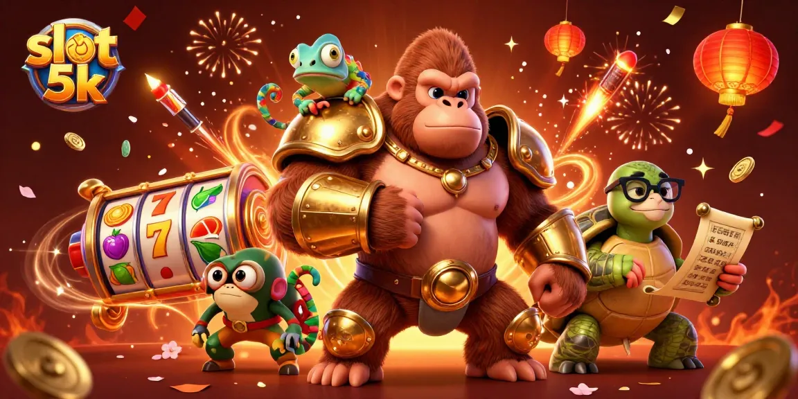 Engage with exciting slot 5k gameplay featuring vibrant characters and rich casino elements in a colorful 3D scene.