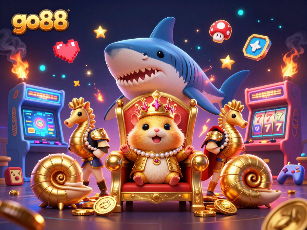 Engage with go88's thrilling slots and casino action in ultra-detailed 3D art featuring unique characters.
