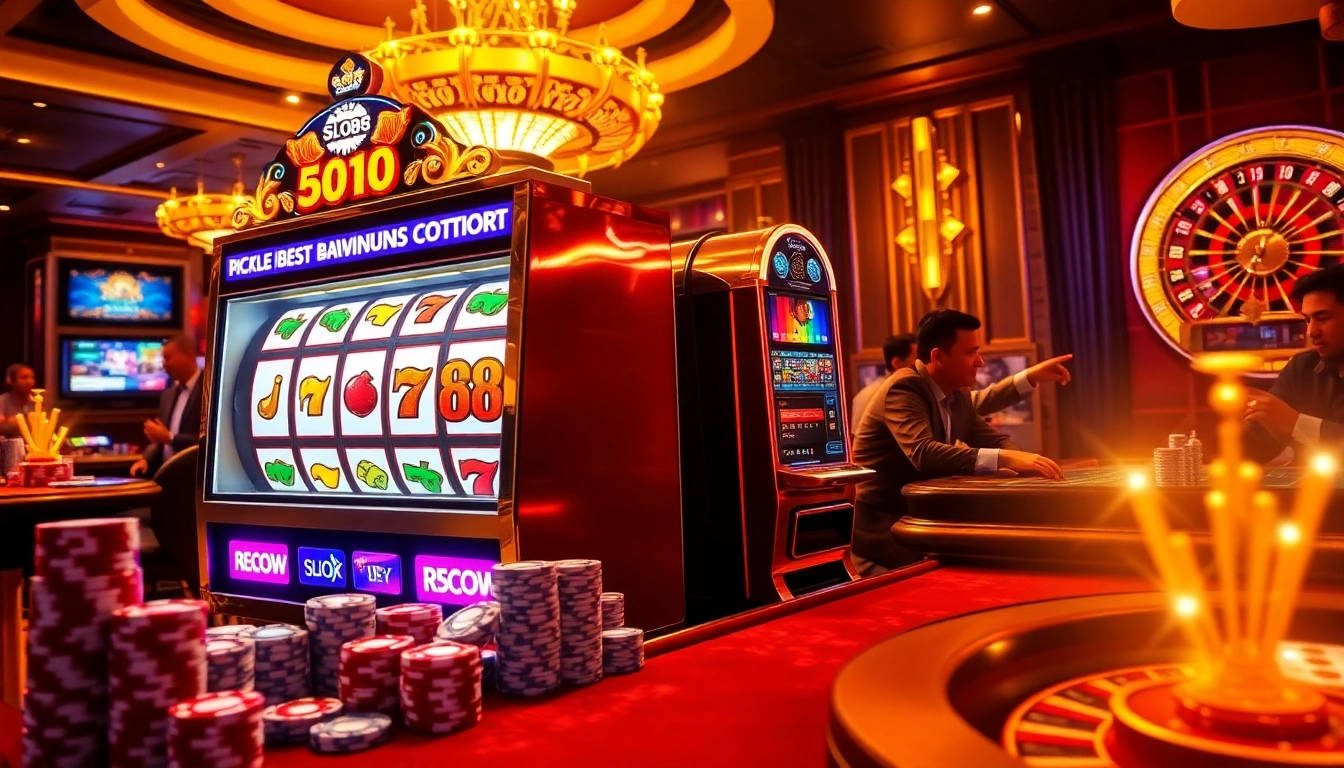 Exciting scene featuring the slot88 machine alongside glamorous casino elements to entice players.