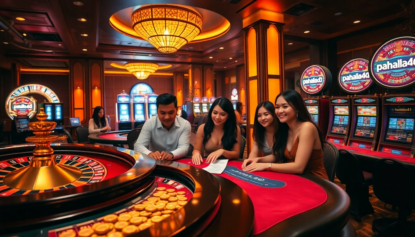 Experience thrilling gameplay at pahala4d with vibrant casino elements and engaging players.