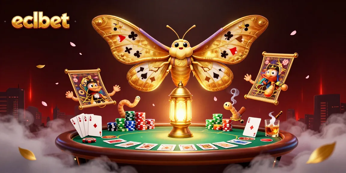 Experience eclbet's thrilling gaming with detailed illustrations of casino elements and vibrant characters.
