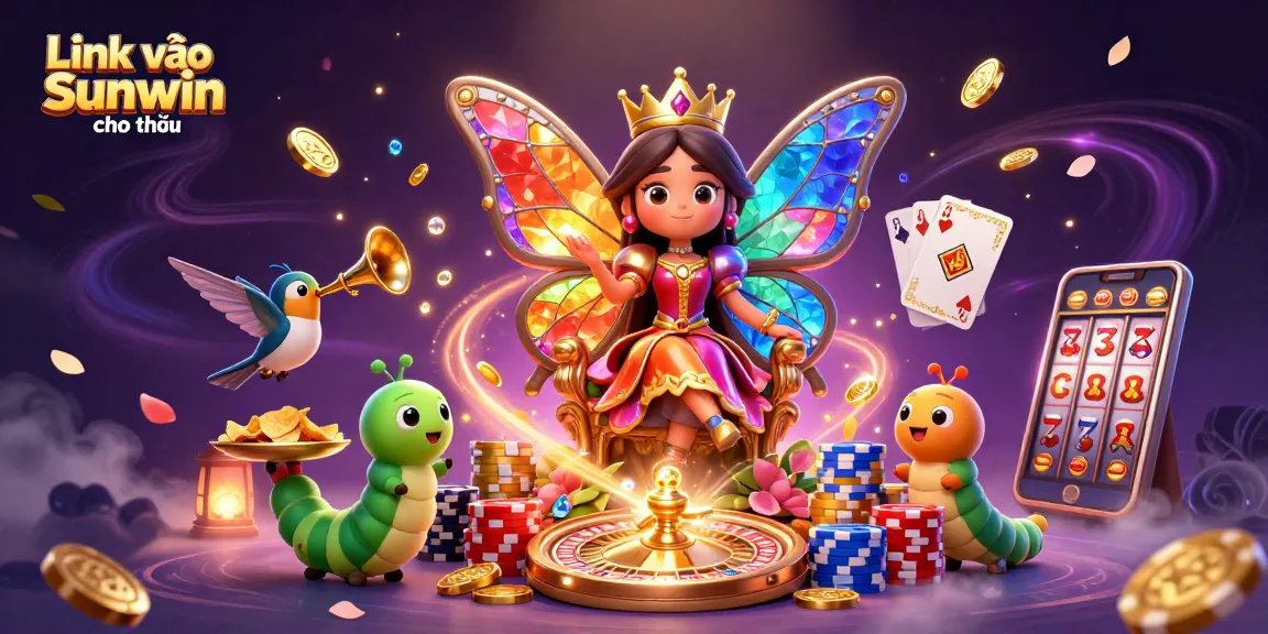 Engage with the magic of Link vào Sunwin chính thức through vibrant casino-themed illustration.