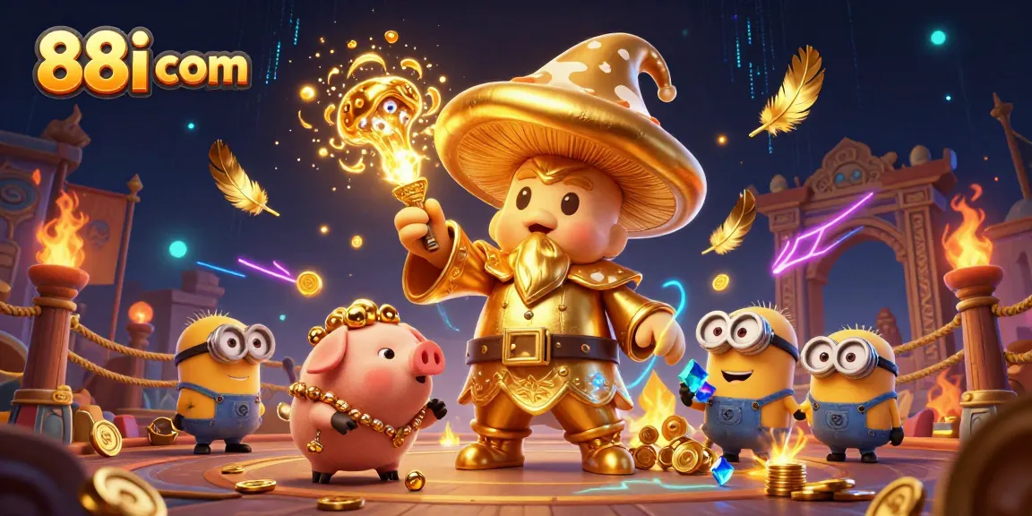Engage with thrilling games on 88i com as the golden wizard conjures treasures and excitement.