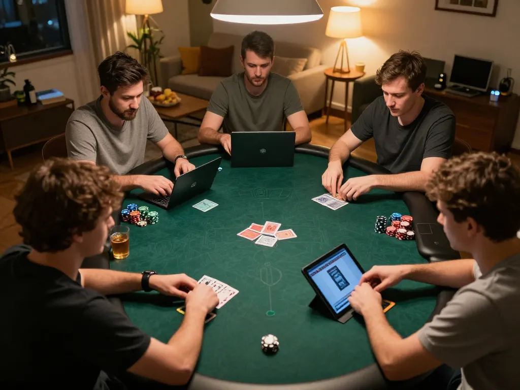 NAGA2000 players engaged in a spirited online poker game, highlighting strategy and social interaction