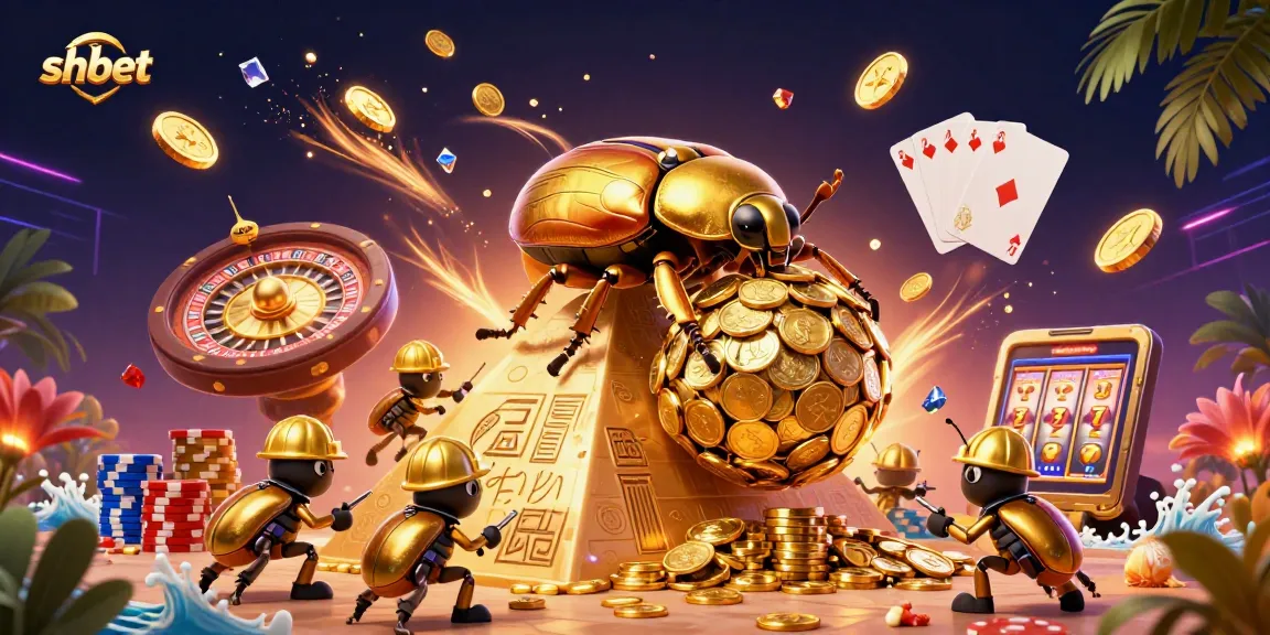 Experience shbet's vibrant gaming world with golden coins and dynamic casino action.
