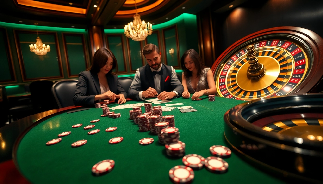 Experience thrilling gambling action at Ga6789 with luxurious poker and casino tables.