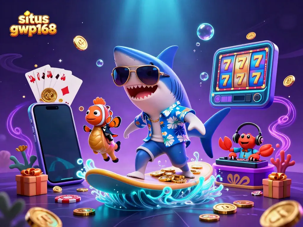 Permainan interaktif langsung situs gwp168 dengan elemen kasino menarik dan karakter 3D yang seru.