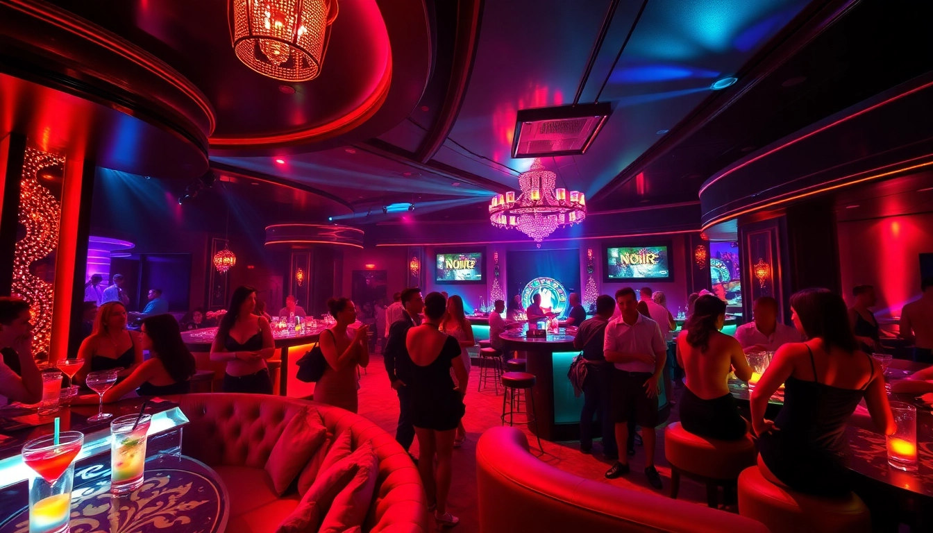Vibrant nightlife at Club Noir, a top strip Night club sxm with dazzling lights and lively atmosphere.