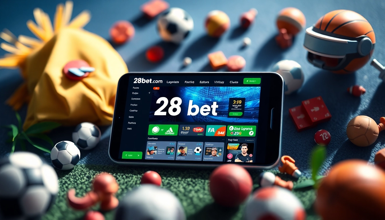 Interactive online betting experience at 28bet.com, featuring sports and casino games.