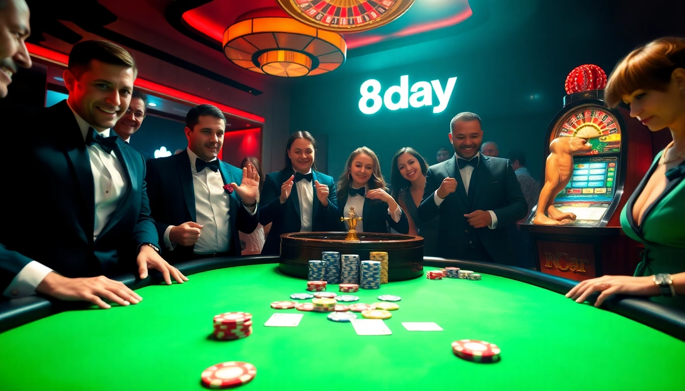 Experience the thrill of high-stakes poker at 8day's luxurious casino.