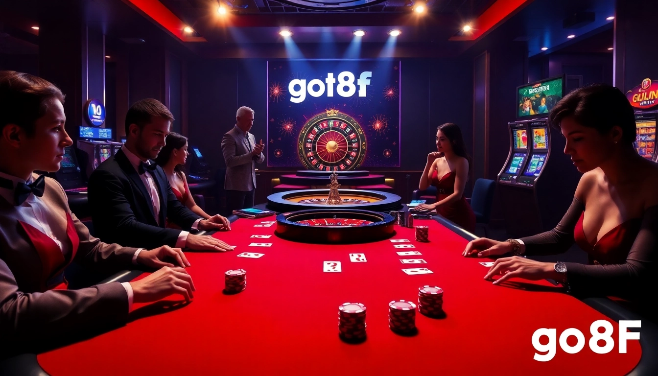 Experience high-stakes excitement with https://go8f.com/ at an elegant poker table.