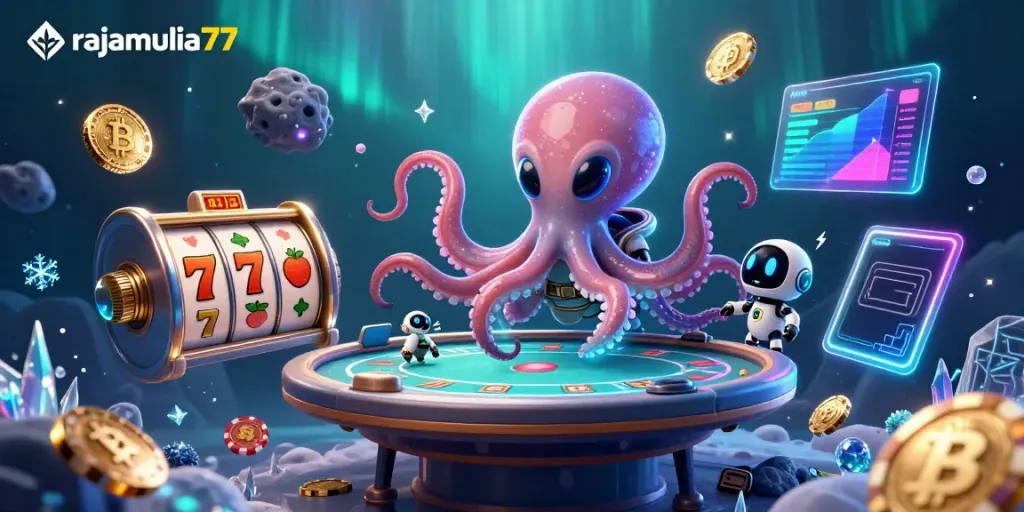 rajamulia77 memberi pengalaman bermain baru di dunia slot dengan alien yang mengoperasikan meja poker holografis.