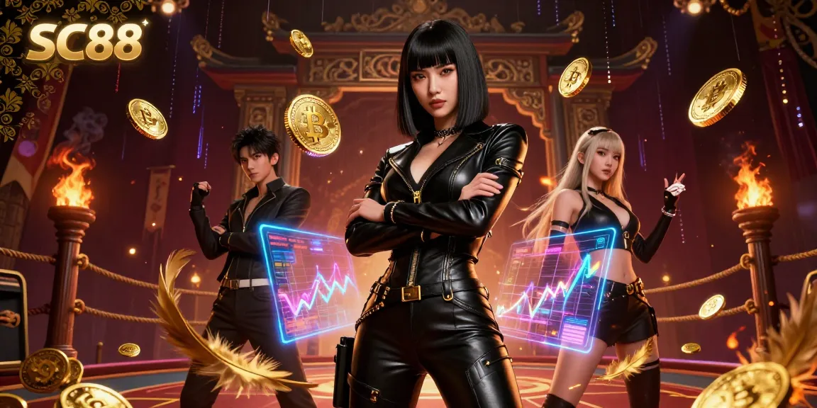 Win big at SC88 casino with a stunning Asian woman showcasing the exciting world of digital gambling.