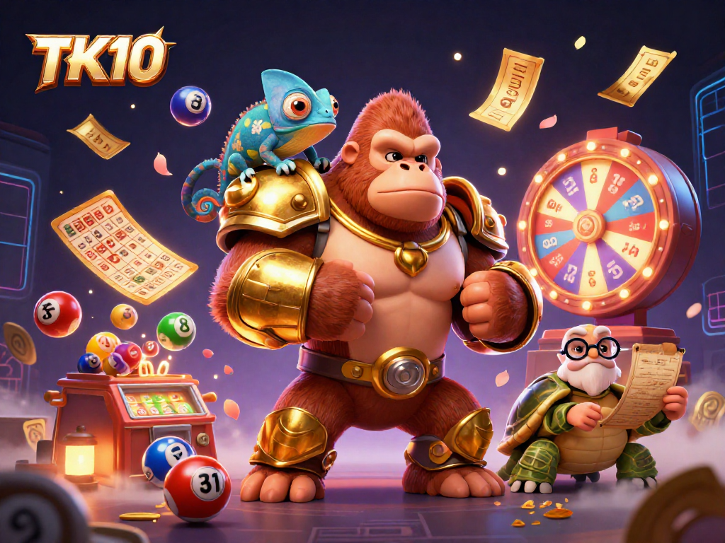 Engage in thrilling gaming adventures with TK10's vibrant 3D illustrations of casinos.