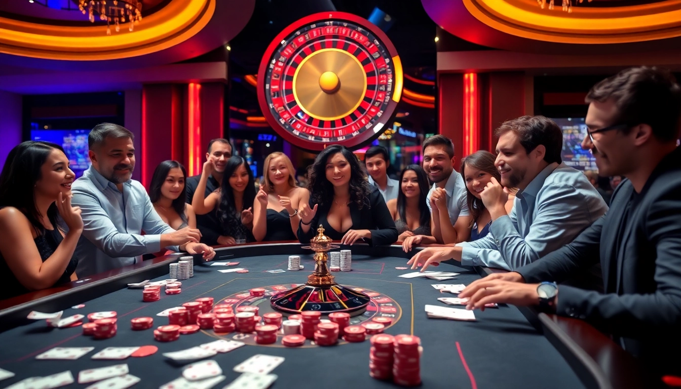 Exciting gambling action at 13Win casino, showcasing poker chips and a roulette wheel.