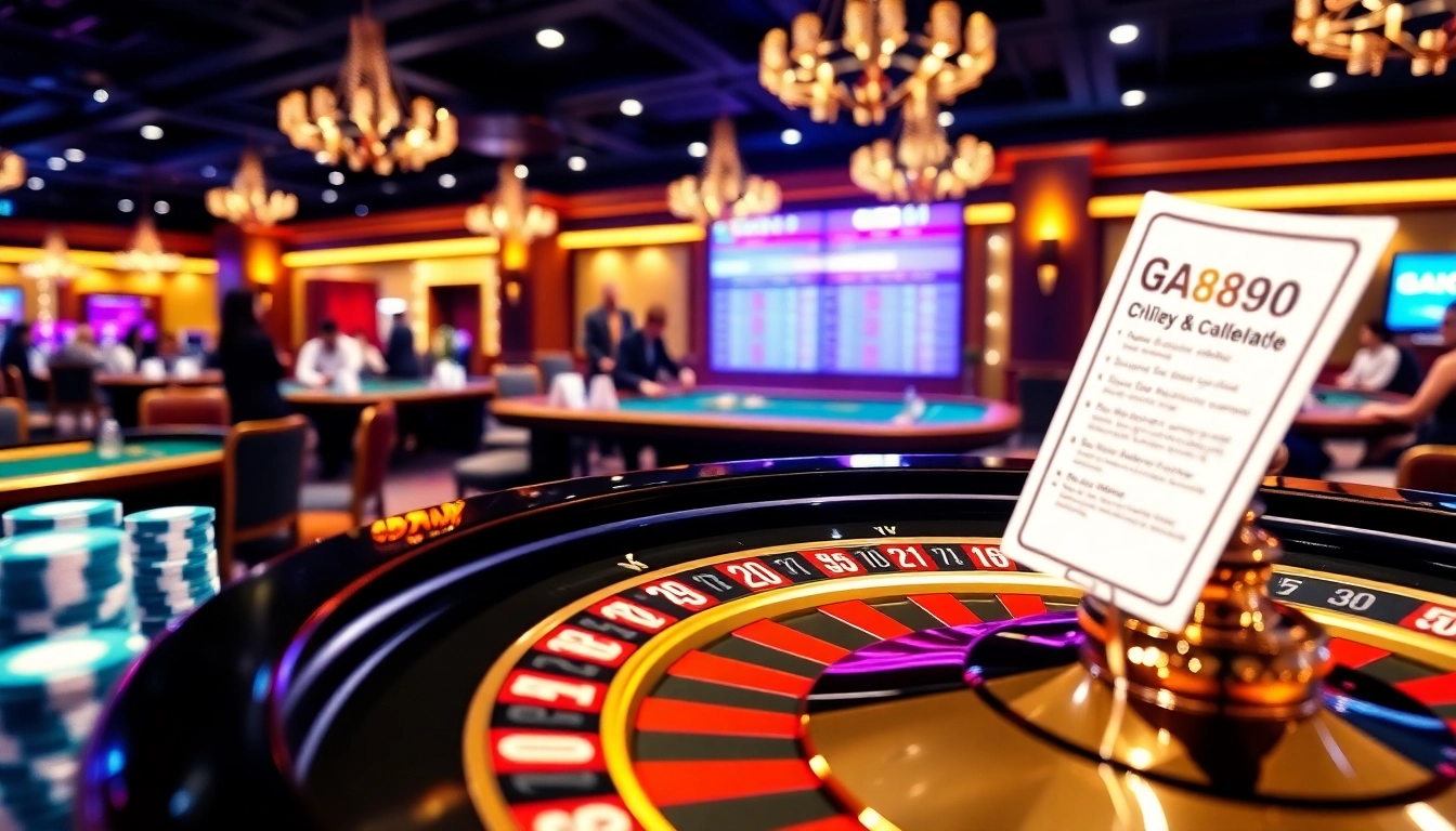 Ga888 online gaming interface showcasing vibrant casino elements and exciting gameplay.