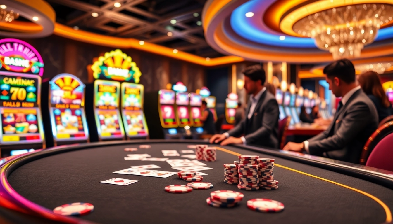 Engage with JILI gaming at a vibrant casino table filled with action and luxury.