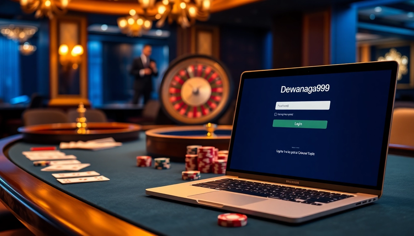 Rasakan kegembiraan dengan login dewanaga89 di lingkungan kasino yang mewah dengan meja permainan.
