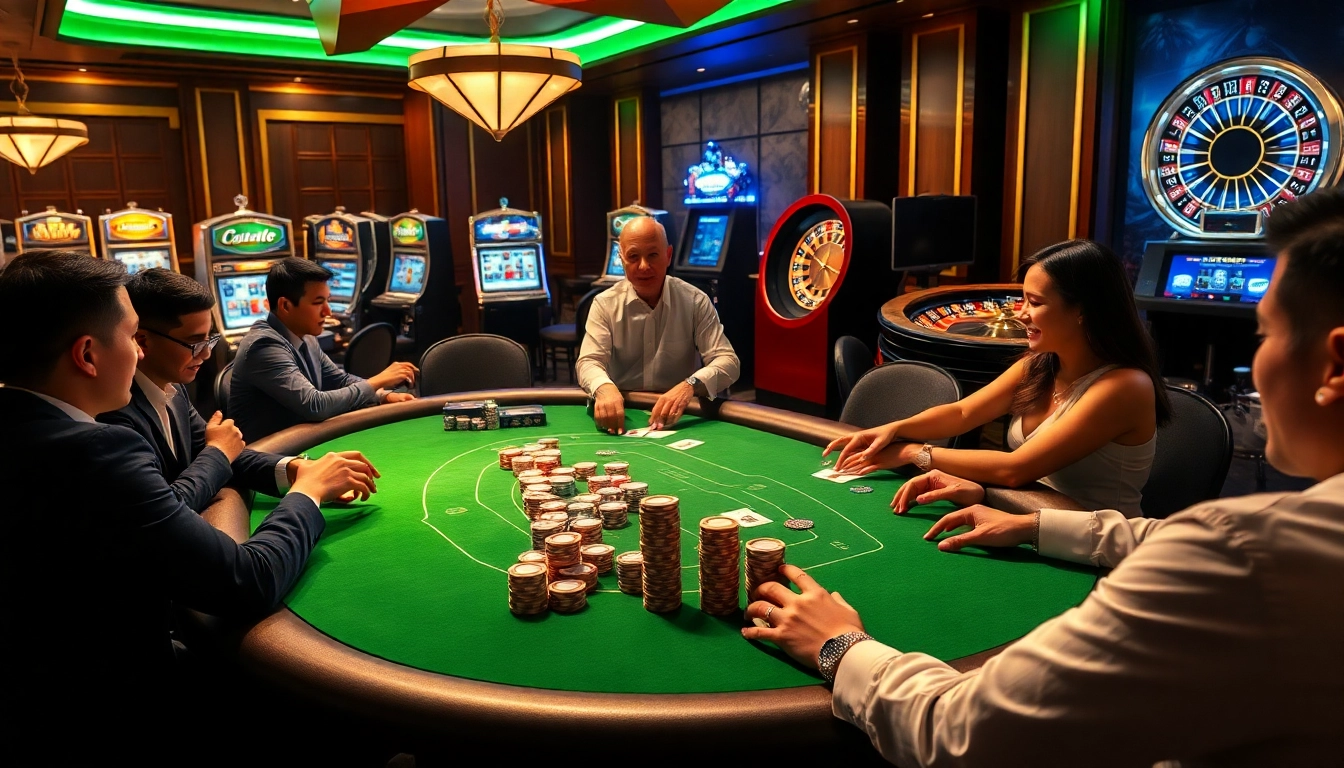 Experience the thrill of betting at Nhà cái 789p with vibrant casino tables.
