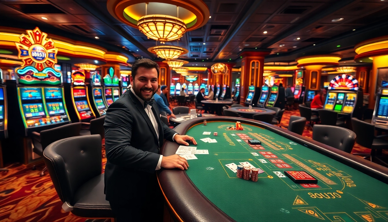 Engaging in a thrilling casino experience at MB66 with vibrant games and professional dealers.