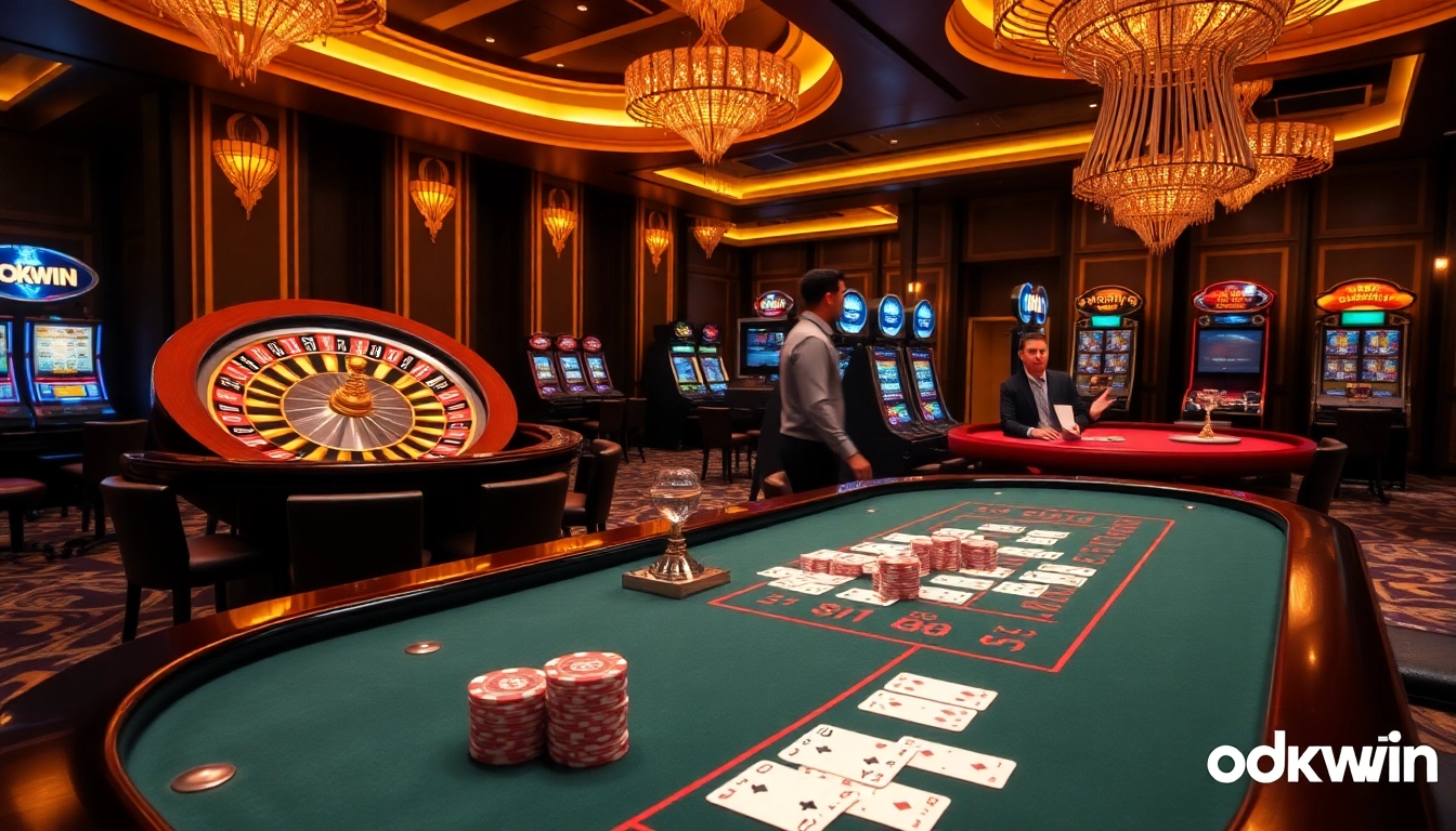 Experience thrilling gameplay with the okwin app featuring roulette and poker action.