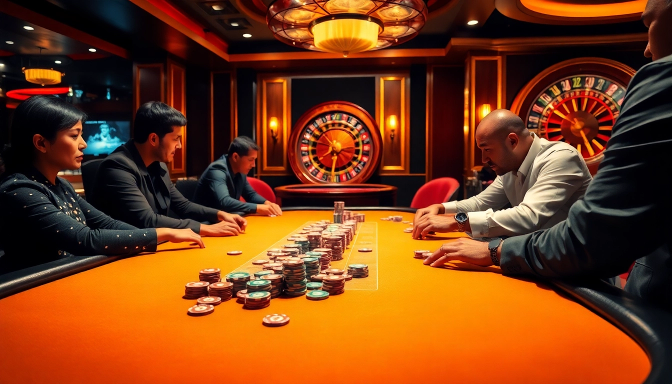 Exciting poker game in a luxury casino featuring hz 88 themes for strategic play.