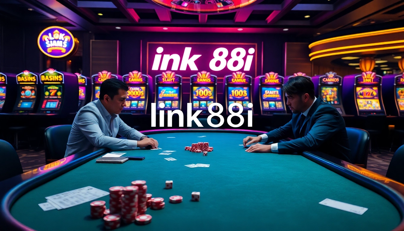 Experience thrill at the 88i casino table with professional players during an intense game.