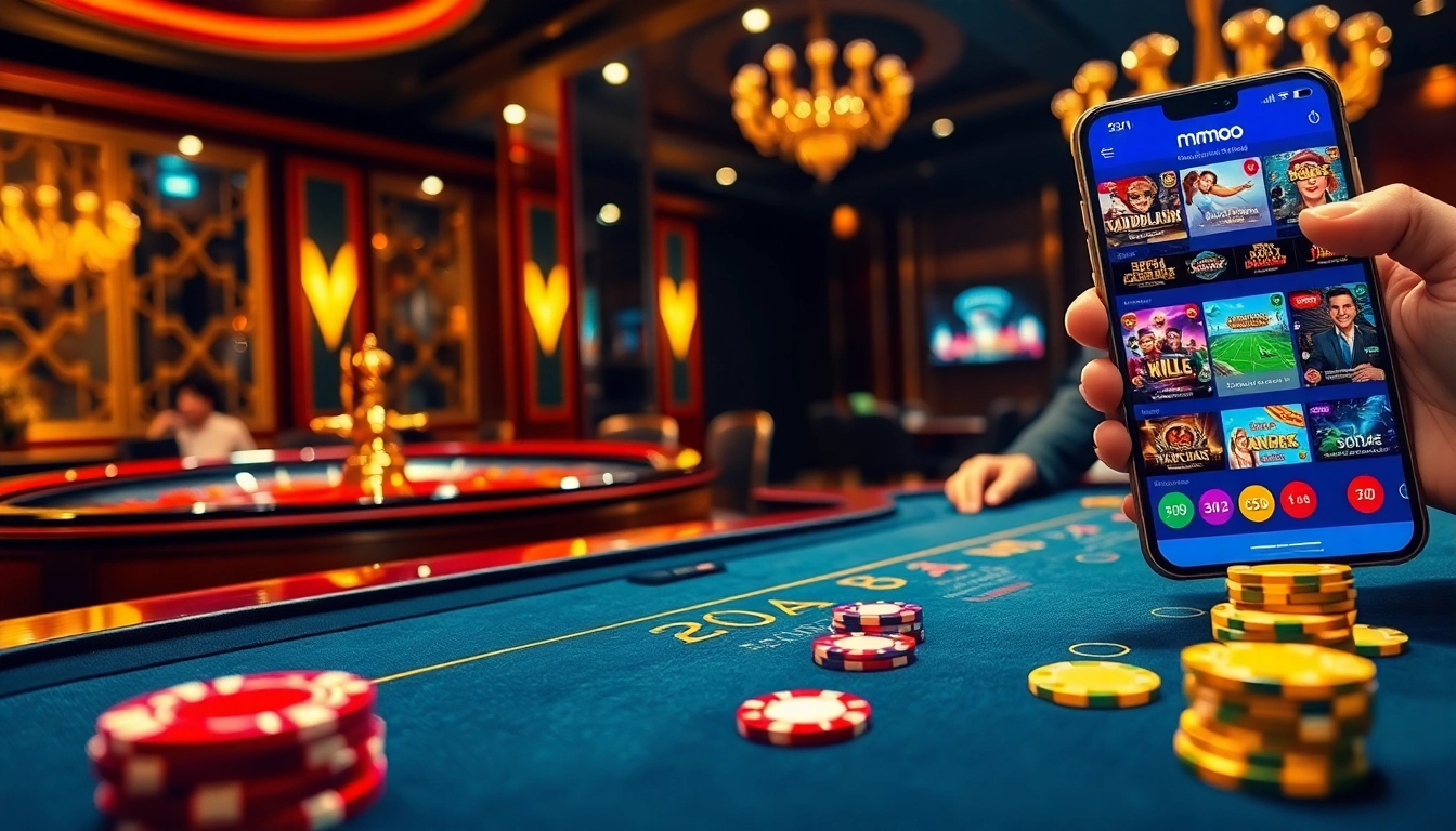 Experience thrilling online gambling at Nhà cái mmoo with advanced gaming features and vibrant casino visuals.